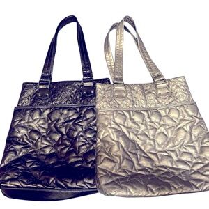 2 star quilt used tote bags